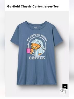 torrid Blue Garfield 'My Coffee Needs Coffee' Tee